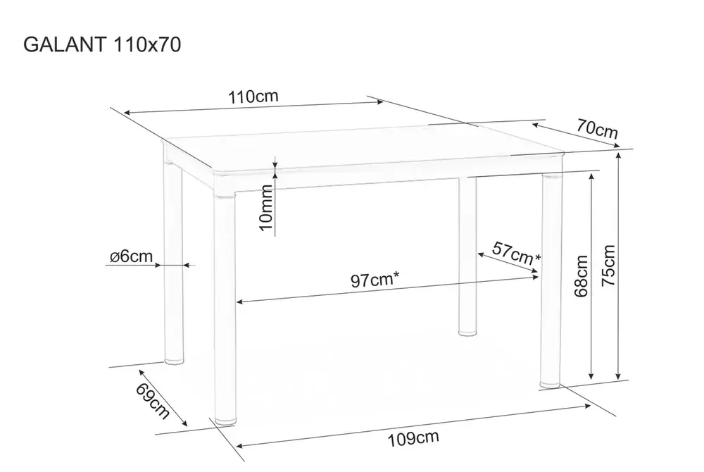 MESA GALANT (Cristal Templado) - Imagen 10