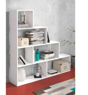 ESTANTERÍA ESCALERA 6 COMPARTIMENTOS