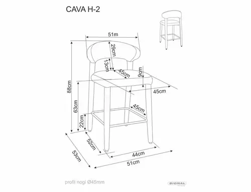 TABURETE CAVA H-2 - Imagen 4