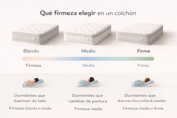 Qué firmeza elegir en un colchón