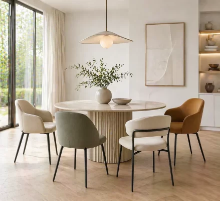 Sillas de comedor cómodas con buena altura y respaldo equilibrado